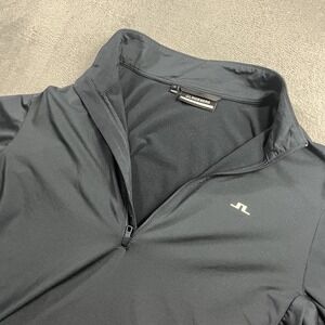 J. LINDEBERG Men Golf Sweater Luke 1/2 Zip Mid Layer Navy Lightweight Stretch XL